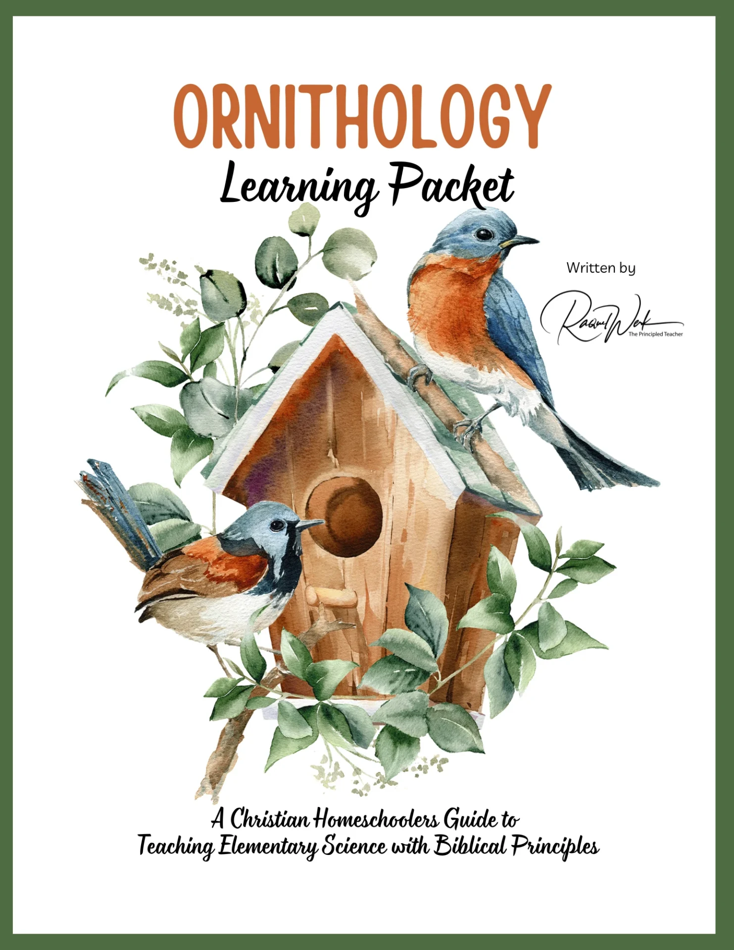 Ornithology Learning Packet cover, written by Raquel Werk